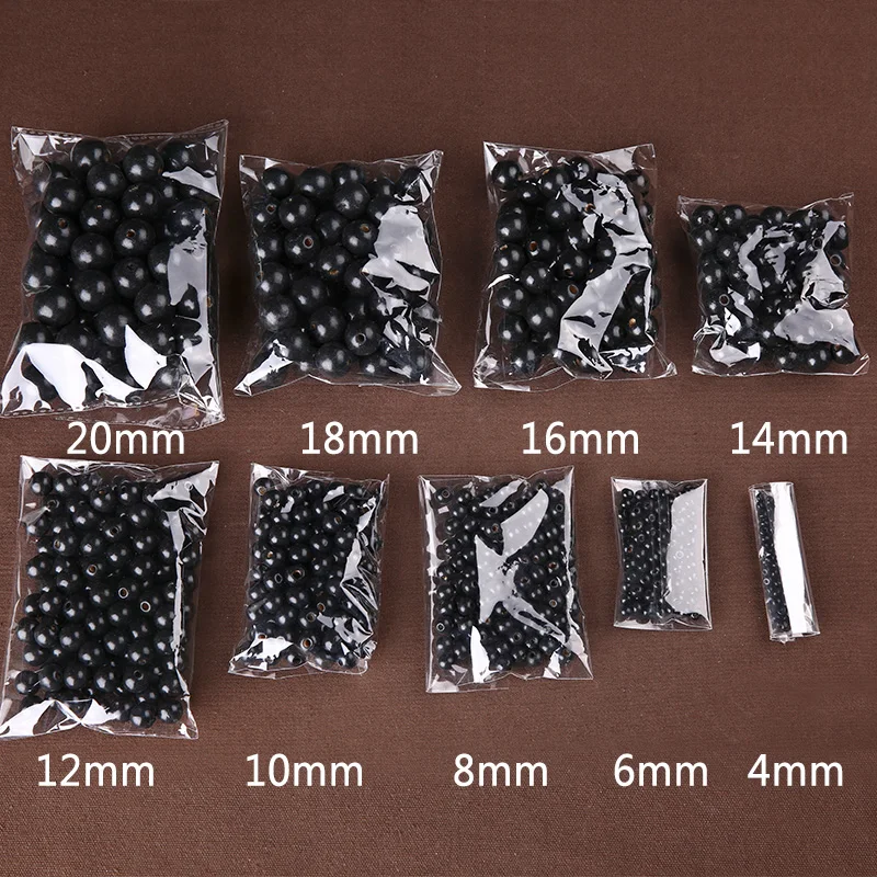 8-500pcs Colors Wood Bead Natural Wooden Beads 4-20mm Eco-Friendly Round Loose Spacer Wood Beads For Bracelet Jewelry Making DIY