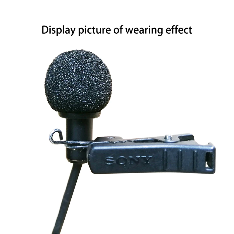 Canfon 2pcs Lavalier Mic foam windscreen Covers with ABS Plastic Holder Compatible for SONY UWP V1/D11D/21 ECM-V1BMP Lav-Mic
