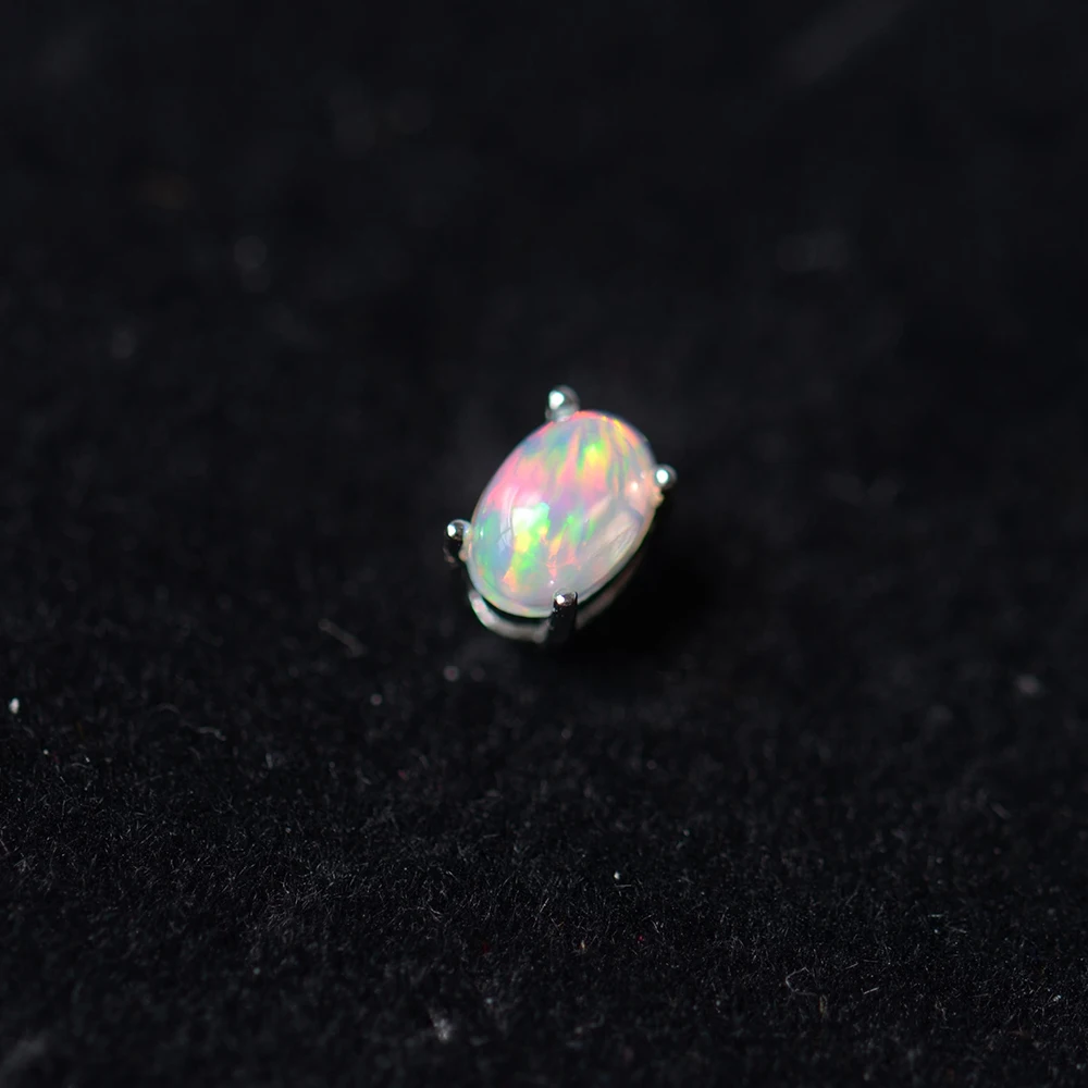 ITSMOS Natural Stone Opal Earrings s925 Silver Lucky Hope Elf Studs Earring Lover Colorful Jewerly for Women Gift High Quality