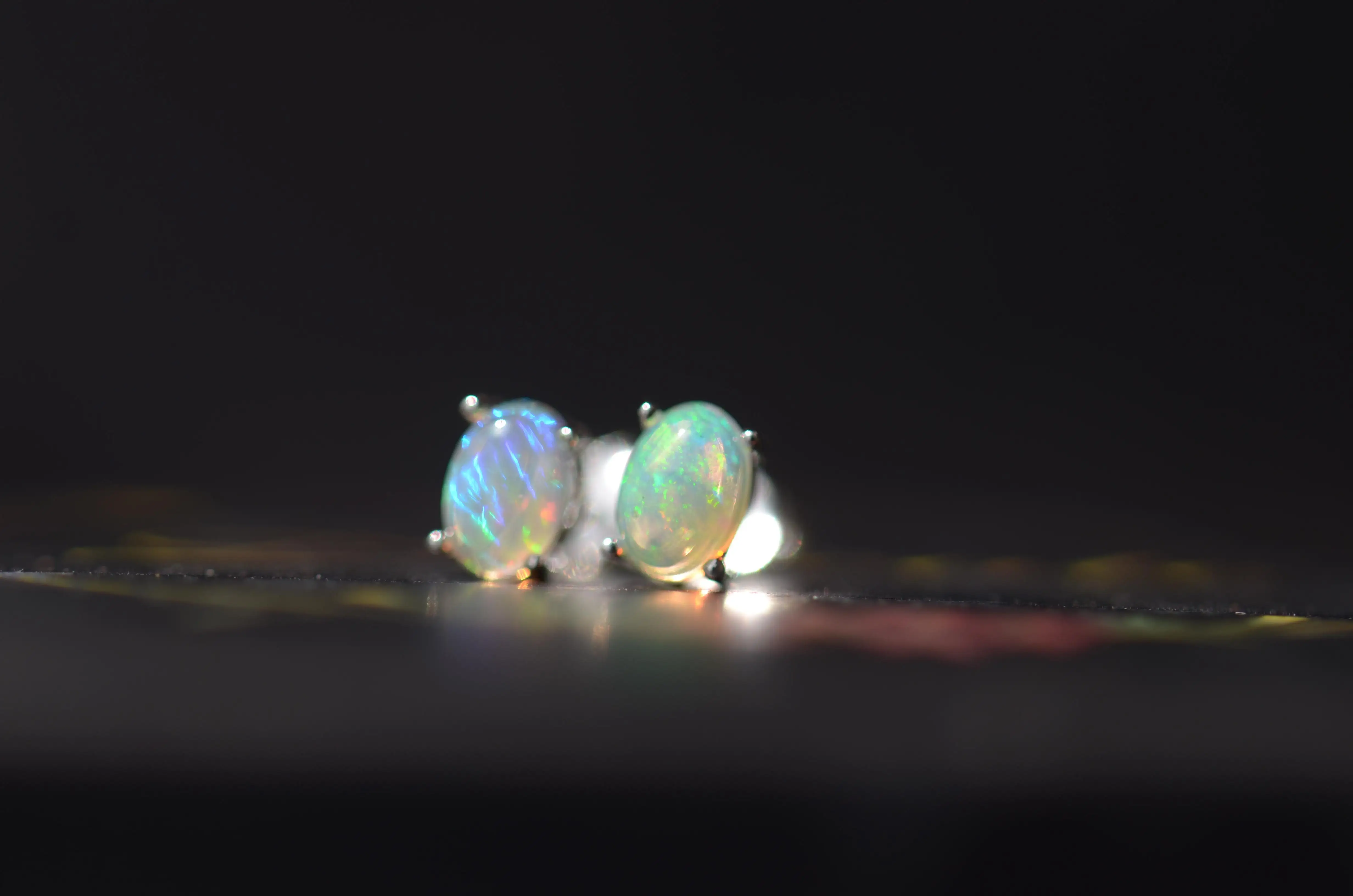 ITSMOS Natural Stone Opal Earrings s925 Silver Lucky Hope Elf Studs Earring Lover Colorful Jewerly for Women Gift High Quality