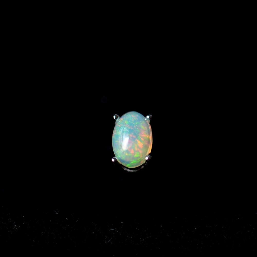 ITSMOS Natural Stone Opal Earrings s925 Silver Lucky Hope Elf Studs Earring Lover Colorful Jewerly for Women Gift High Quality