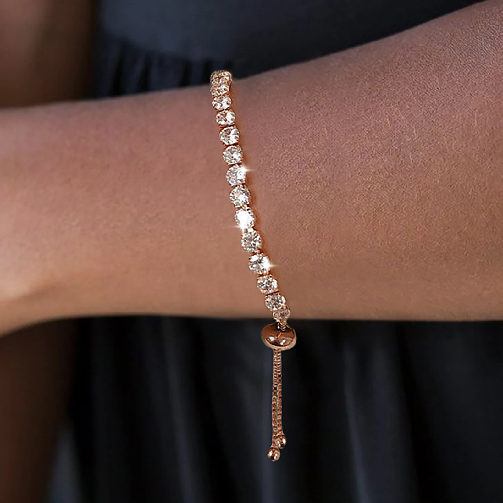 Dazzling Tennis Bracelet For Women Men 4/5mm Shiny Zircon Iced Out Chain Crystal Couple Men's Women's Bracelet Wholesale Jewelry