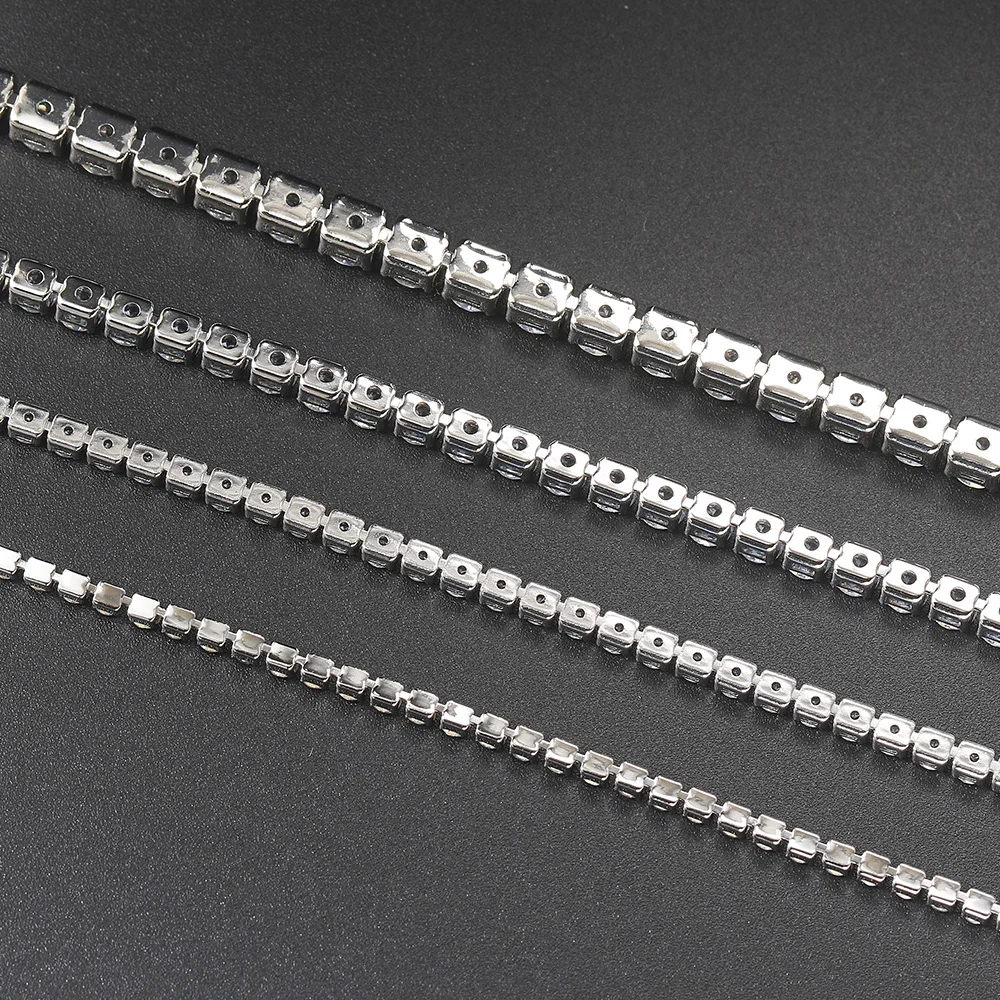 Dazzling Tennis Bracelet For Women Men 4/5mm Shiny Zircon Iced Out Chain Crystal Couple Men's Women's Bracelet Wholesale Jewelry