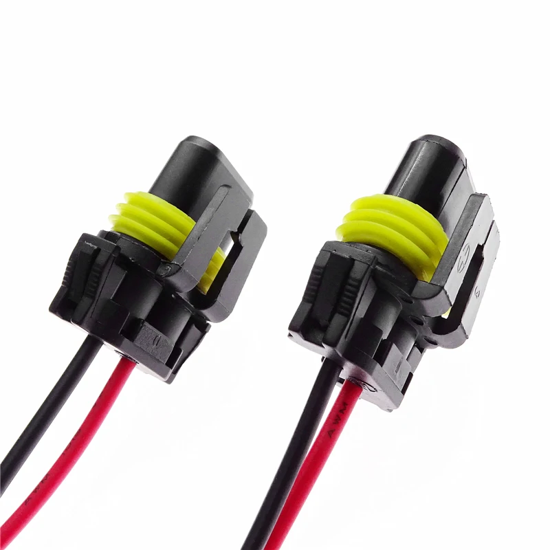 2 Pcs 9005 9006 for Automotive Headlight Fog Lamp Bulb Socket Adapter Female Connector Wiring Harness Copper Core Wire Harness