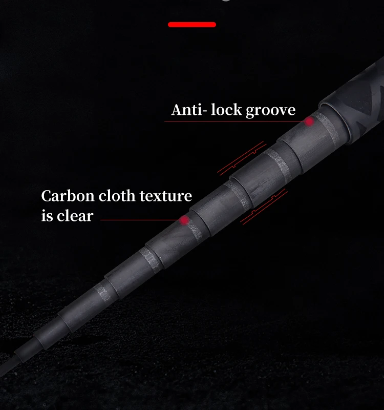 Super Light Hard Carbon Fiber Hand Fishing Pole Telescopic Fishing Rod 2.7M-10M Two Kinds of Hardness(1/9 and 2/8) Are Available
