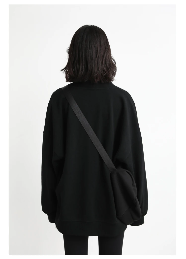 CHIC VEN Korean Autumn Winter Women's Sports Coat Casual Loose V-neck Sweatshirt for Women Thick Warm Tops Office Lady Female