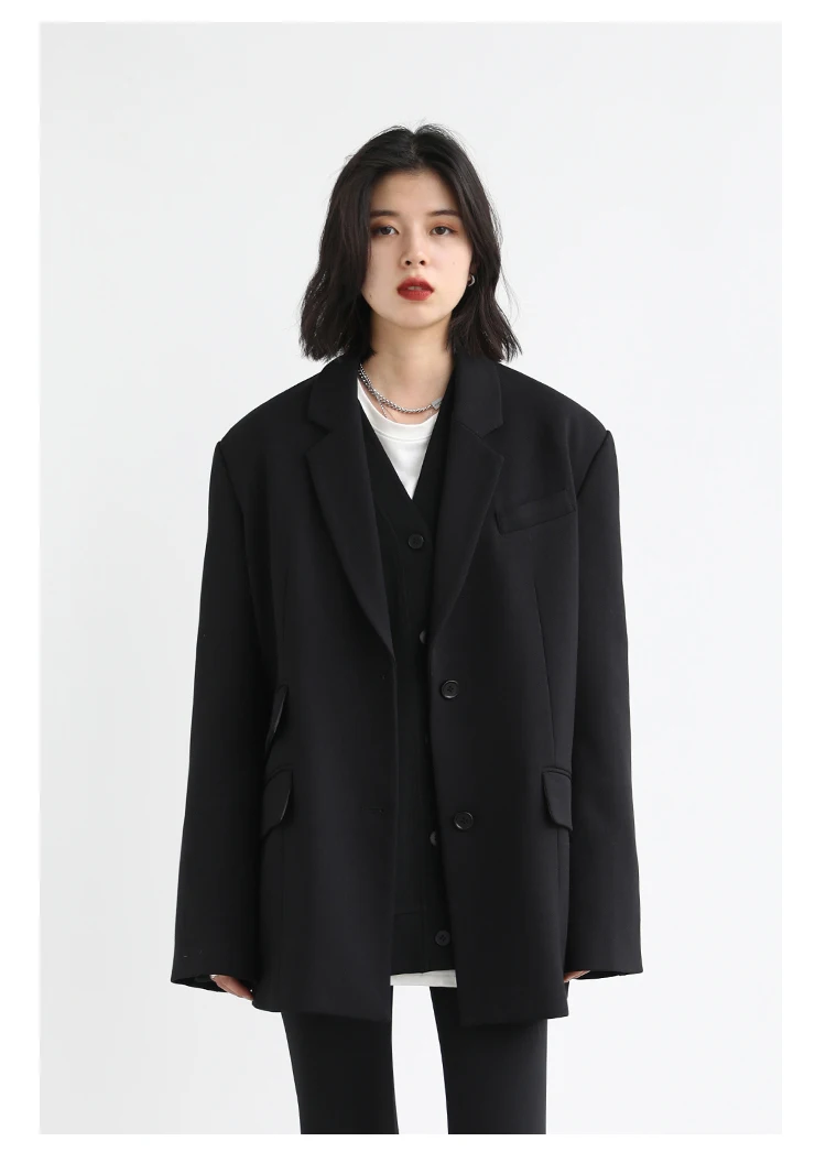CHIC VEN Korean Autumn Winter Women's Sports Coat Casual Loose V-neck Sweatshirt for Women Thick Warm Tops Office Lady Female