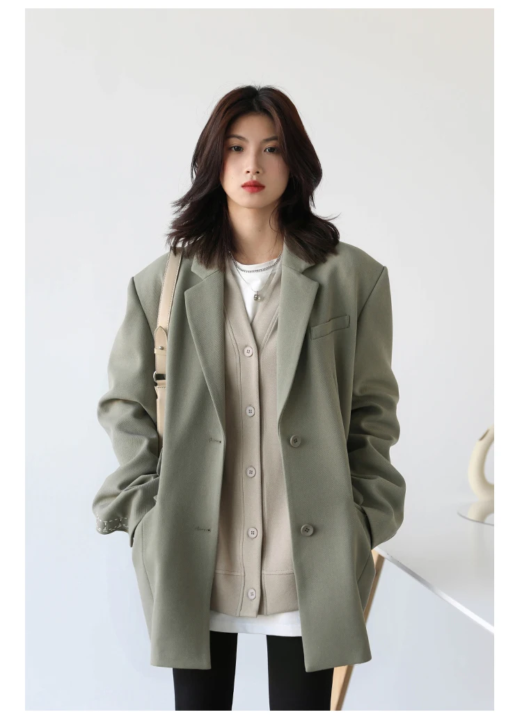CHIC VEN Korean Autumn Winter Women's Sports Coat Casual Loose V-neck Sweatshirt for Women Thick Warm Tops Office Lady Female