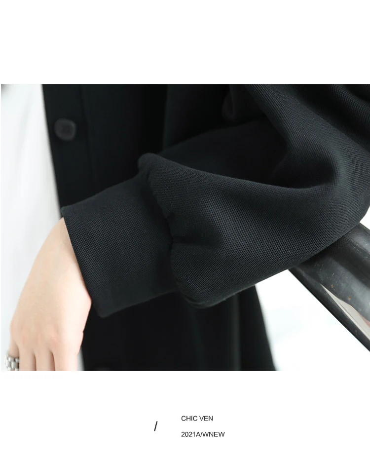 CHIC VEN Korean Autumn Winter Women's Sports Coat Casual Loose V-neck Sweatshirt for Women Thick Warm Tops Office Lady Female