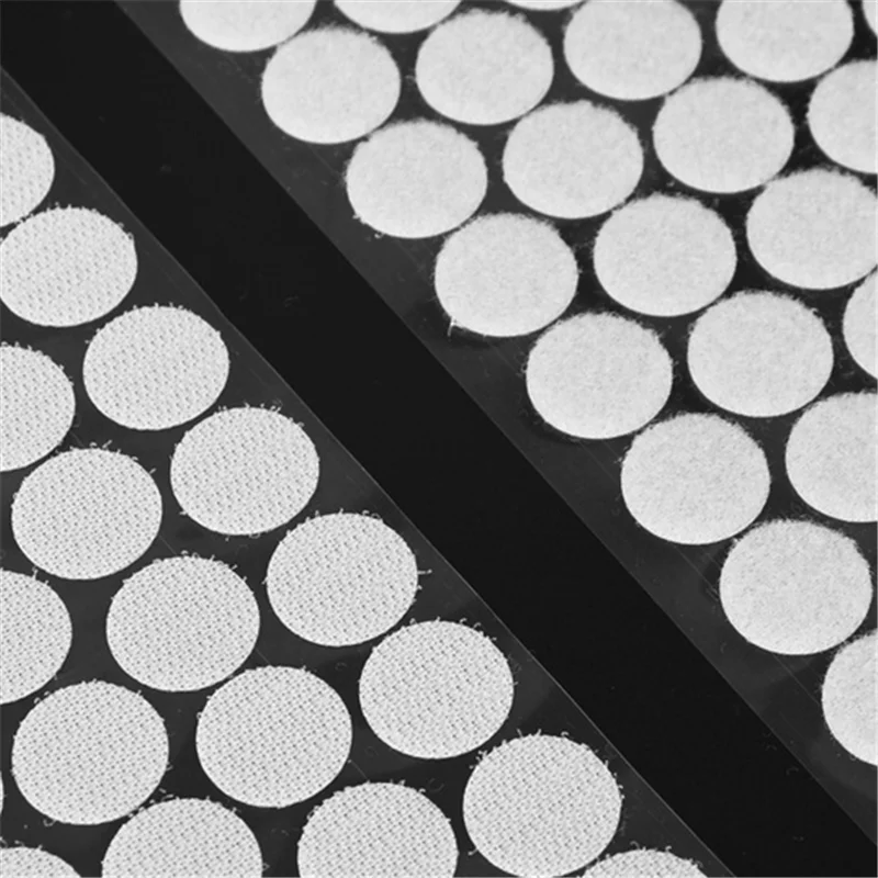 10-25mm Self Adhesive Fastener Tape Dots Strong Glue Magic Sticker Disc White Black Round Coins Hook Loop #Ro