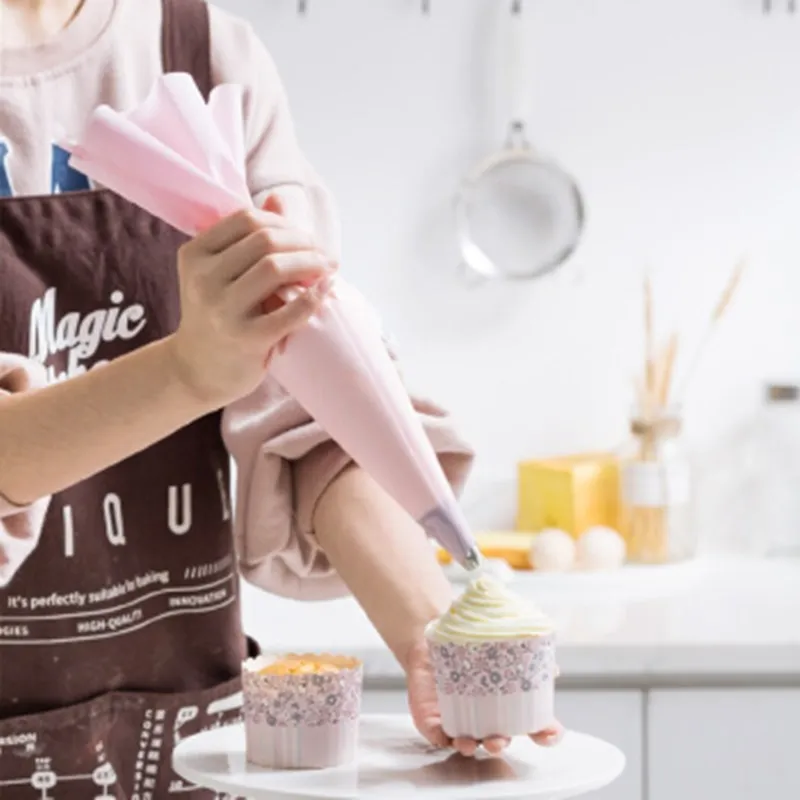 1PCS Reusable Silicone Pastry Bag Piping Cake Decorating Tools DIY Cupcake New Pastry Bags Kitchen Cakes Pastry Supplies