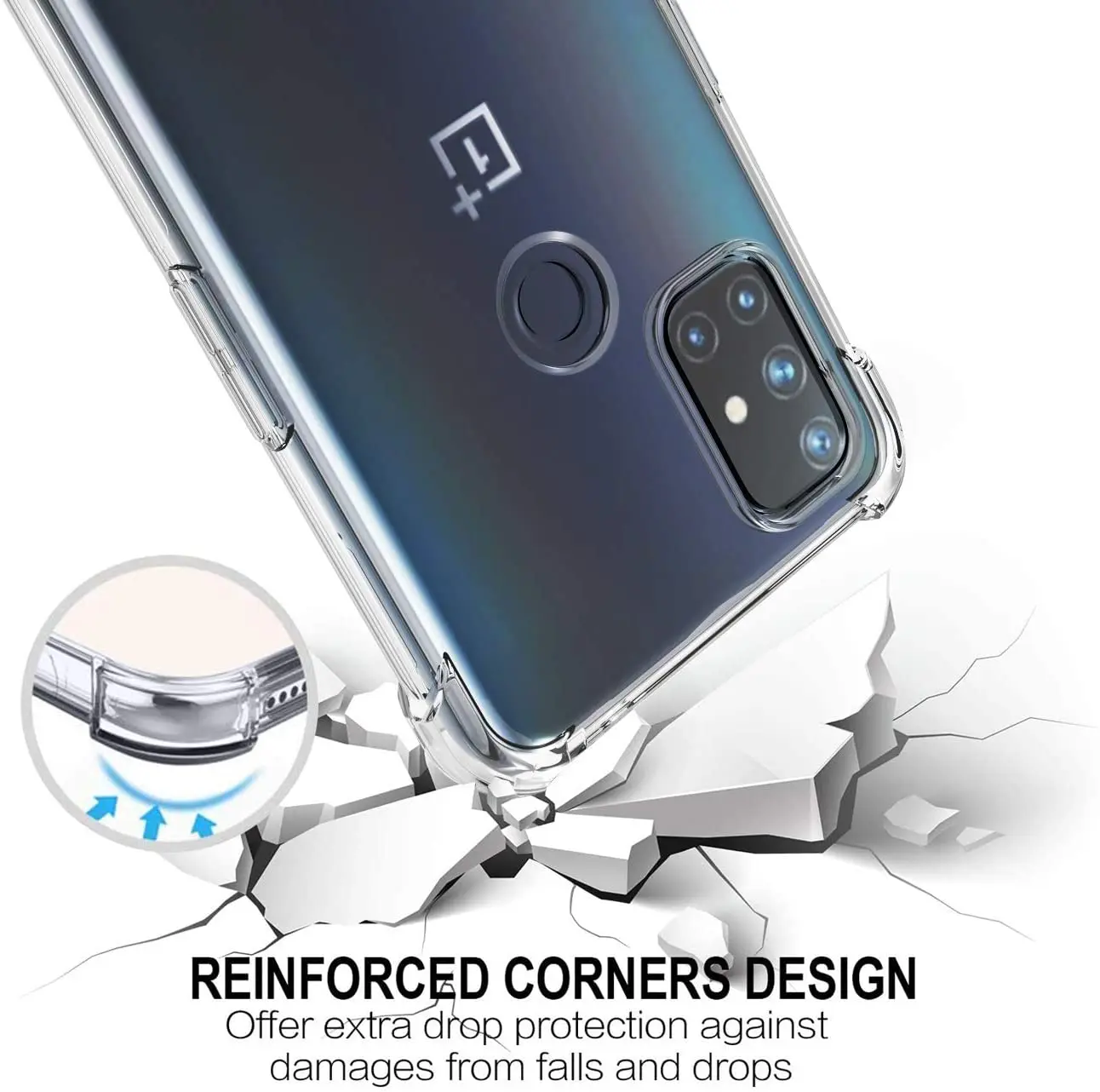 Airbag Shockproof Silicone for Oneplus Nord N10 N100 5G NordN10 NordN100 Original Soft Transparent TPU One Plus Back Cover Funda