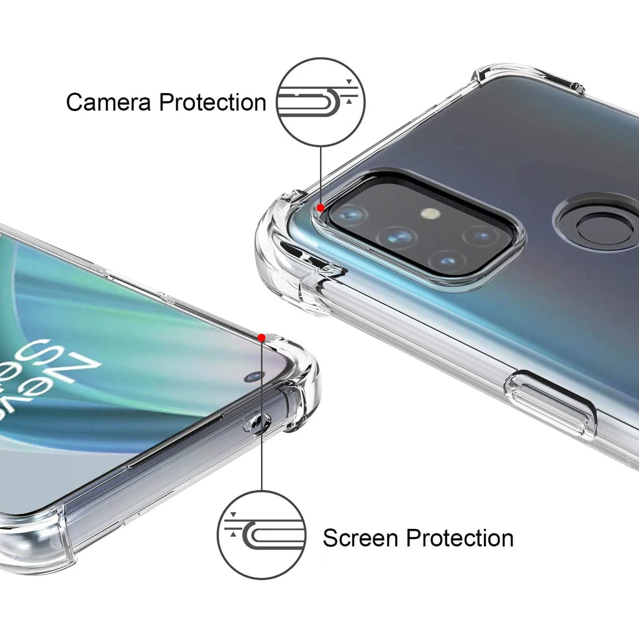Airbag Shockproof Silicone for Oneplus Nord N10 N100 5G NordN10 NordN100 Original Soft Transparent TPU One Plus Back Cover Funda
