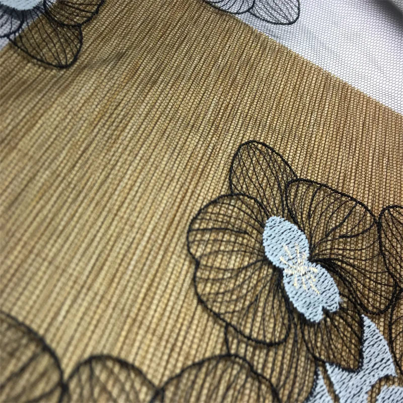 Bilateral Embroidered Lace Trim Net Embroidery Tulle Lace Fabric Mesh DIY Lace Sewing Fabric Bra Crafts for Lingerie Needle Work