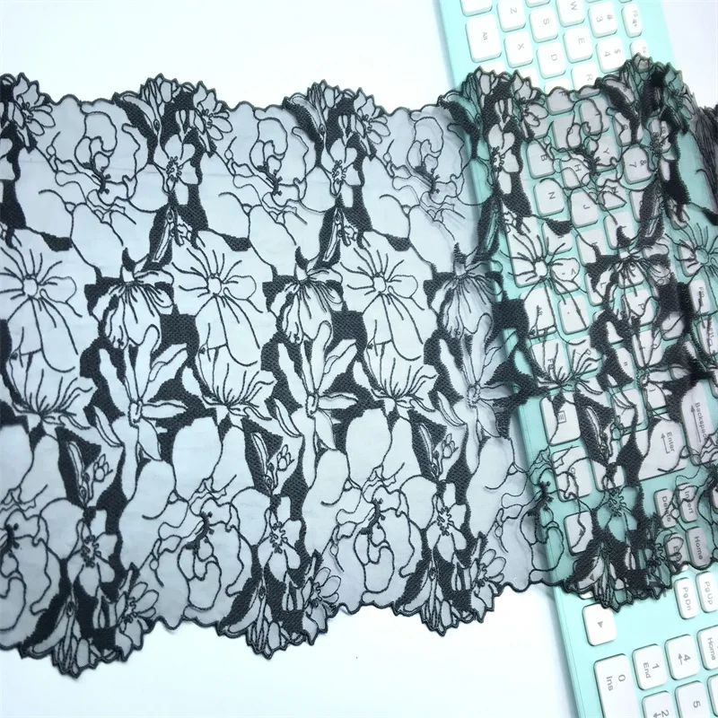 Bilateral Embroidered Lace Trim Net Embroidery Tulle Lace Fabric Mesh DIY Lace Sewing Fabric Bra Crafts for Lingerie Needle Work