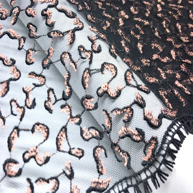 Bilateral Embroidered Lace Trim Net Embroidery Tulle Lace Fabric Mesh DIY Lace Sewing Fabric Bra Crafts for Lingerie Needle Work