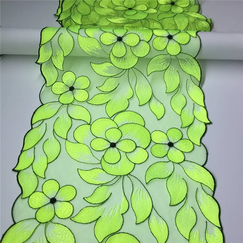 Bilateral Embroidered Lace Trim Net Embroidery Tulle Lace Fabric Mesh DIY Lace Sewing Fabric Bra Crafts for Lingerie Needle Work