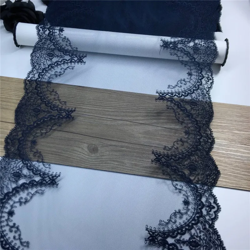 Bilateral Embroidered Lace Trim Net Embroidery Tulle Lace Fabric Mesh DIY Lace Sewing Fabric Bra Crafts for Lingerie Needle Work