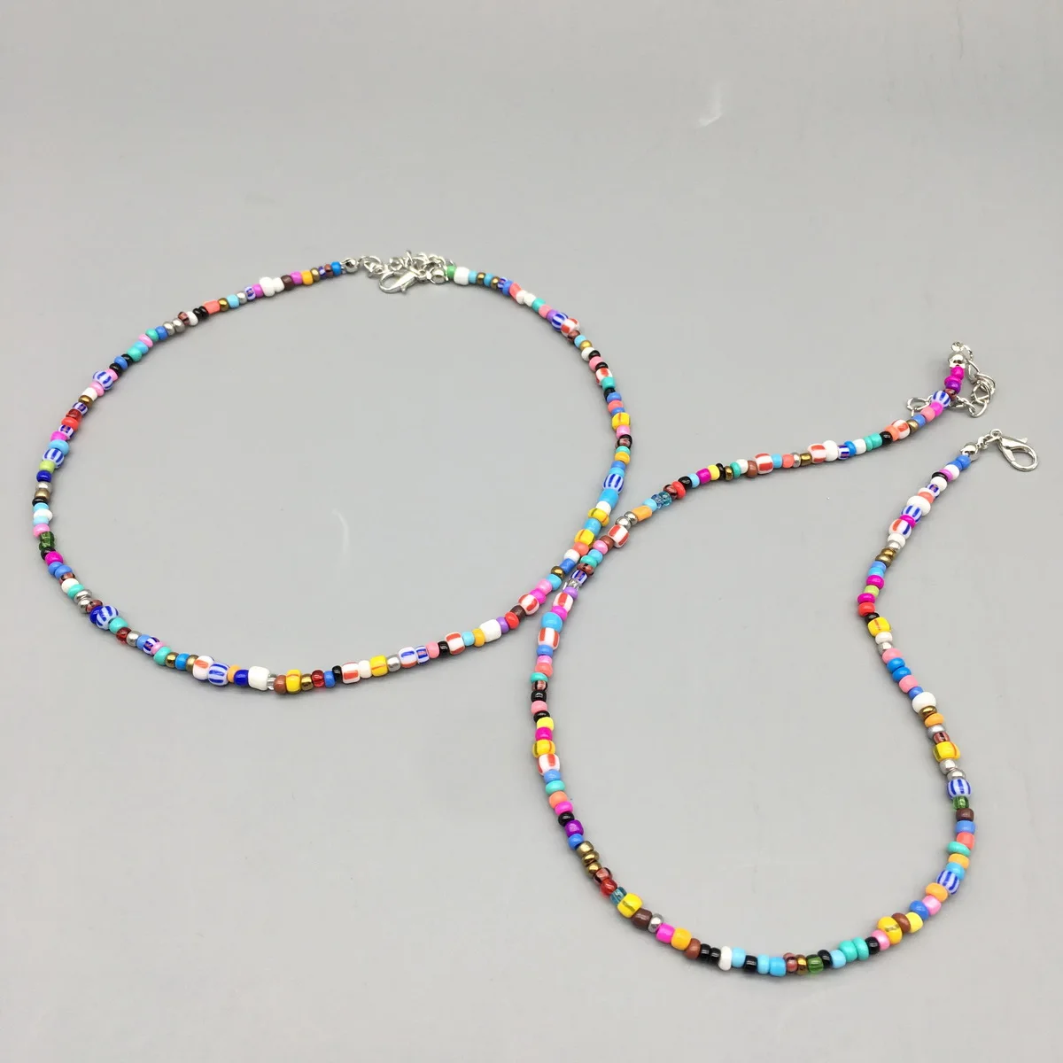 Multicolor Seed beads Choker Necklace For Women Girls Bohemia Trendy Multi Sizes Beads Short Necklace Women Jewelry For Beach