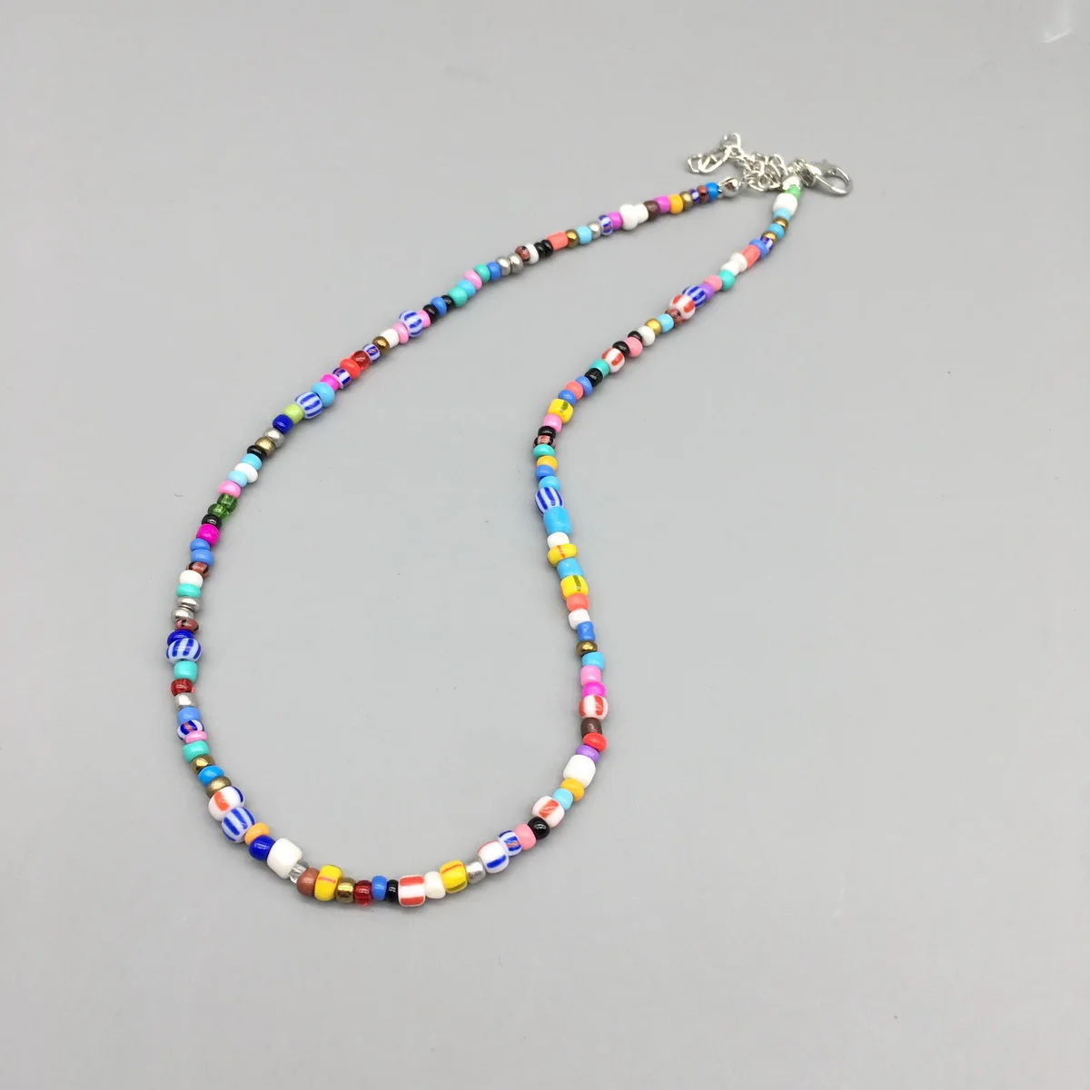 Multicolor Seed beads Choker Necklace For Women Girls Bohemia Trendy Multi Sizes Beads Short Necklace Women Jewelry For Beach