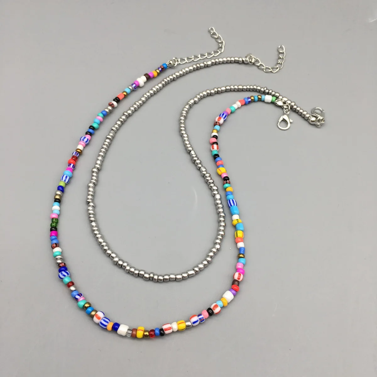Multicolor Seed beads Choker Necklace For Women Girls Bohemia Trendy Multi Sizes Beads Short Necklace Women Jewelry For Beach