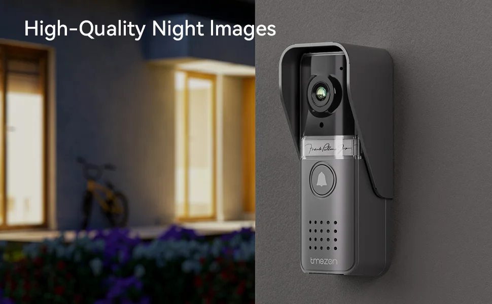 TMEZON Video Door Intercom Doorbell Intercom System, 7 Inch 1 Monitor 1 Camera Touch Button, Night Vision