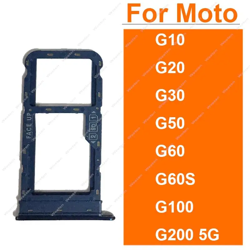 Sim Card Tray Slot Holder For Motorola Moto G10 G20 G30 G50 G60 G60S G50 5G Reader Card Socket Adapter Replacement Parts