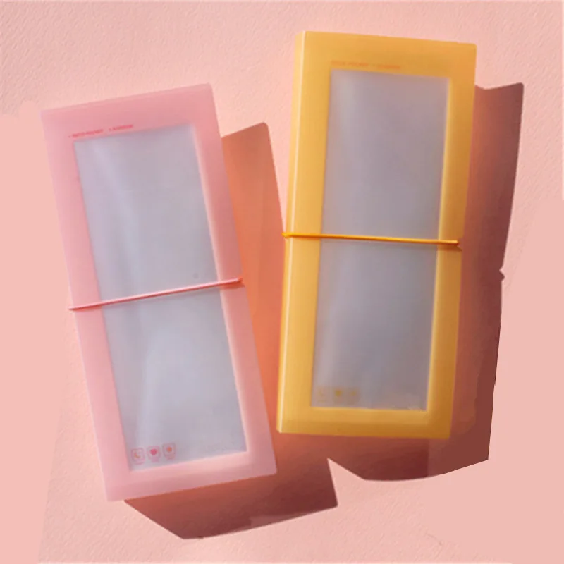 Jelly Pure Color 30 Pcs PP Sheets Photo Booth Album for 2x6 Inch Photo Strips Stickers Bookmarks Collection Book Album
