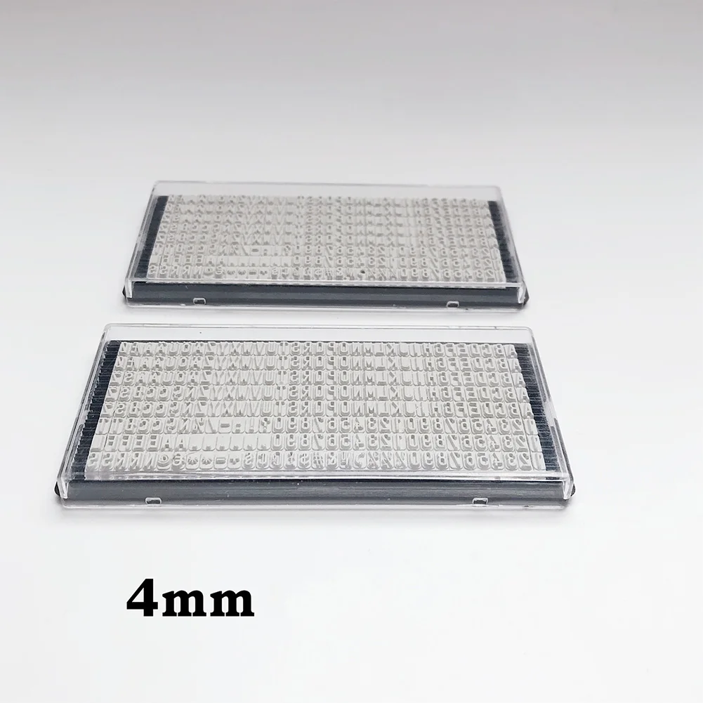 3mm/4mm/6.4mm DIY Personalised Stamp Digital Letters Plate Custom Name Address Rubber Stamp Craft Accessories Tools