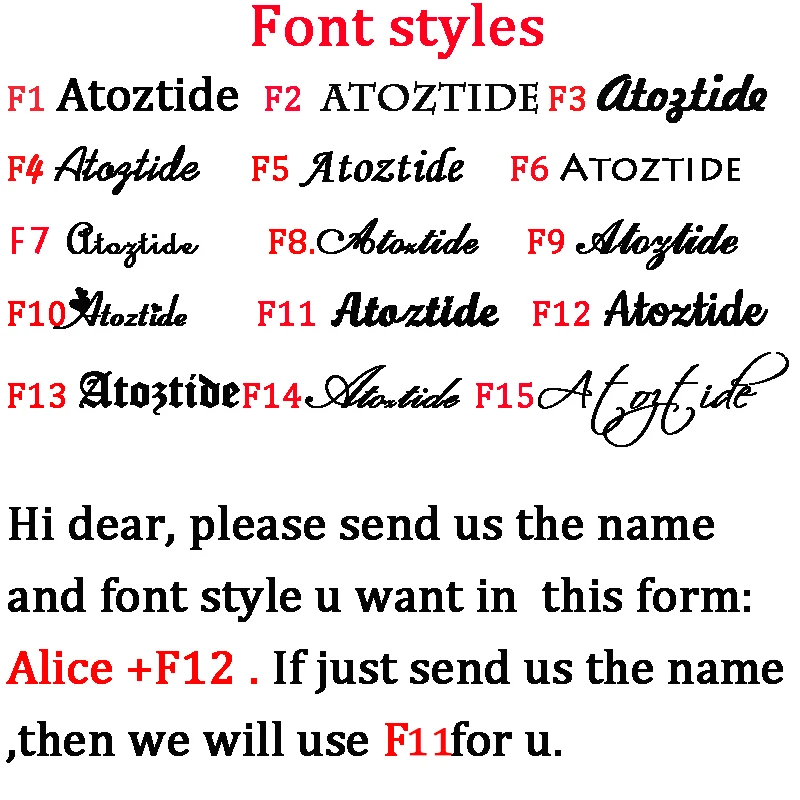 Atoztide Customized Name Hip Hop Letter Necklace Double Thick Plated Figaro Chain Piercing Carving Pendants for Women Gift