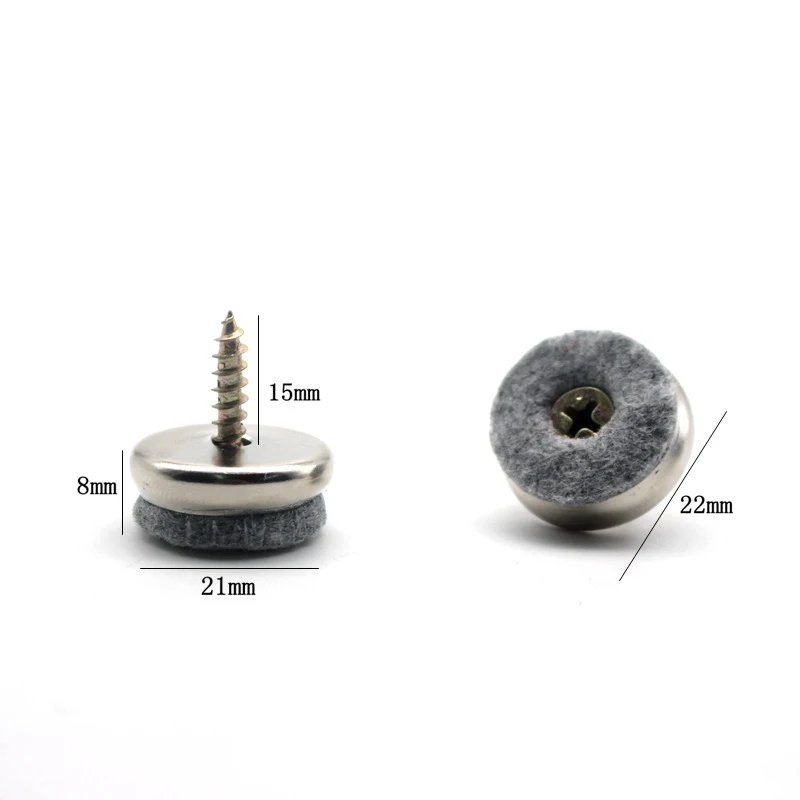 Furniture Felt Glides 18/20/22/24/28mm With Screw For Home Furniture Chair Glider Set Floor Protection Accessories