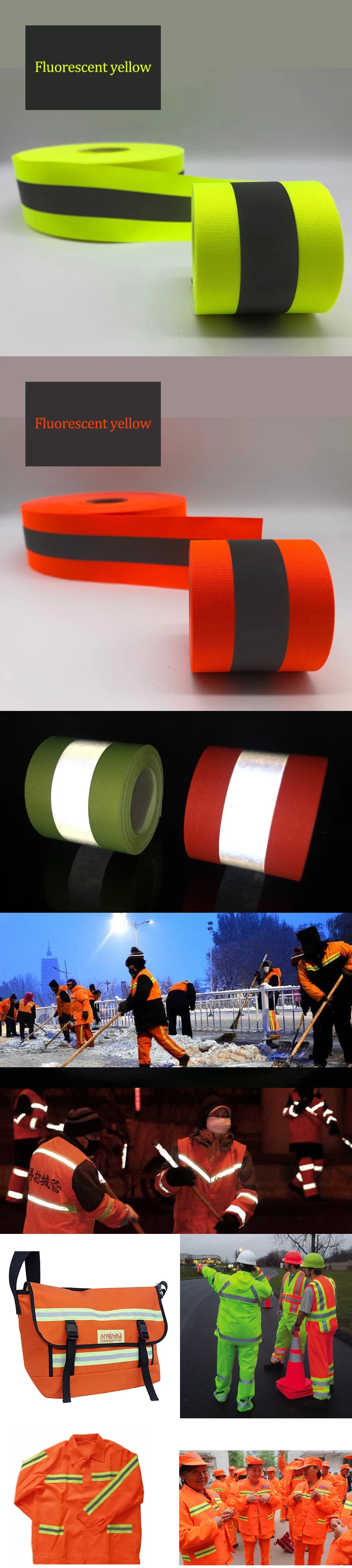 Reflective Tape For Chothing Safety Fabric Webbing Trim Strip Sew On