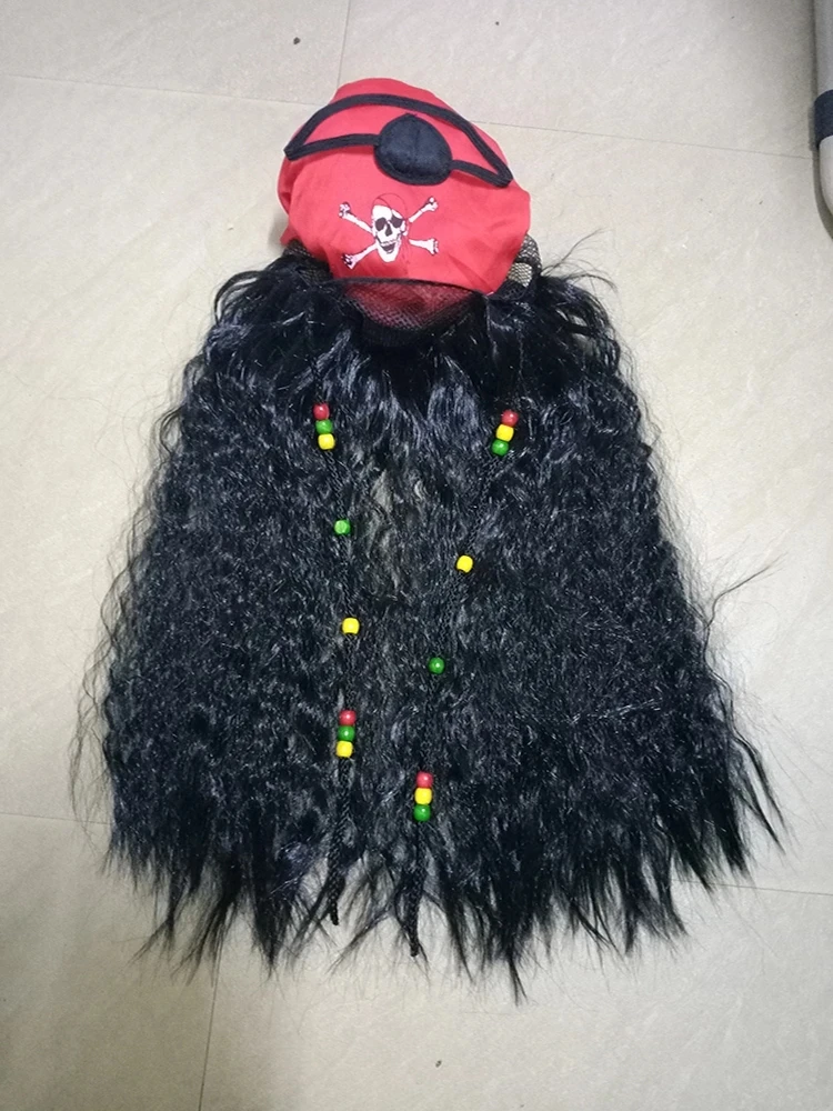Halloween Costume for Unisex Adult Pu Pirate Captain Jack Sparrow Wigs Hat Carnival Party Props Accessories