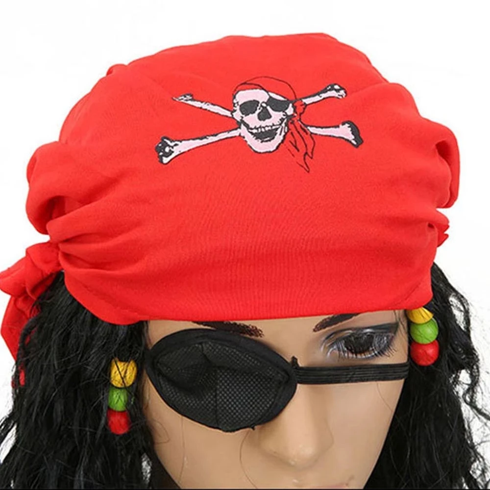 Halloween Costume for Unisex Adult Pu Pirate Captain Jack Sparrow Wigs Hat Carnival Party Props Accessories