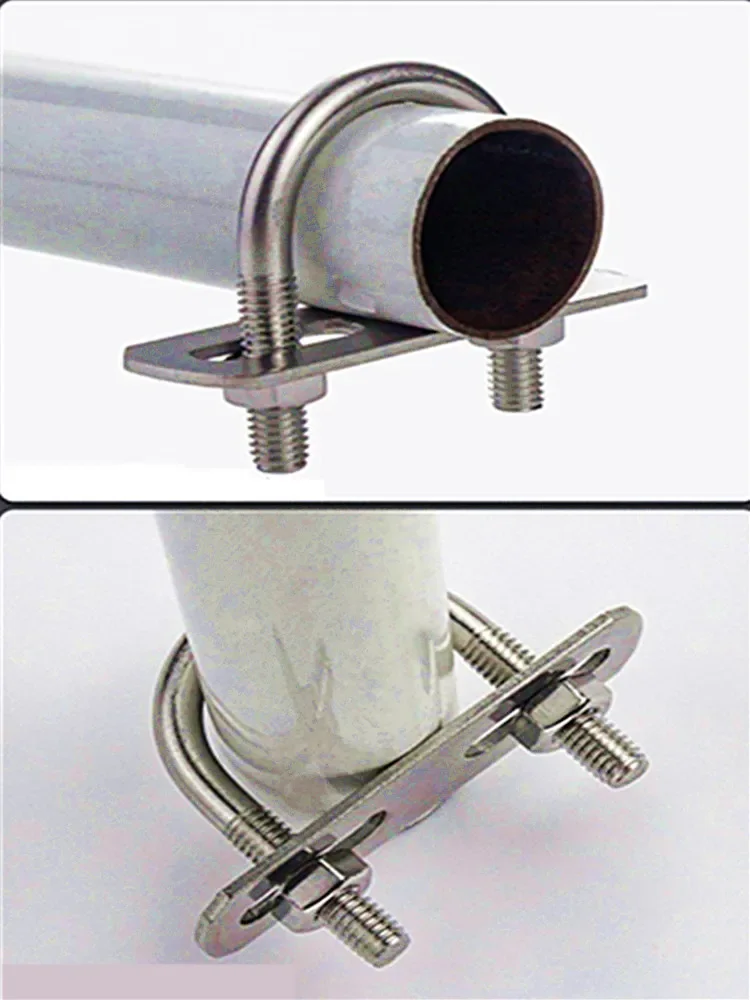 U Bolt M6 M8 304 Stainless Steel Fillet U-clip With Baffle Nut Combination U-shaped Buckle Bolt U-shaped Screw U Pipe Clamp