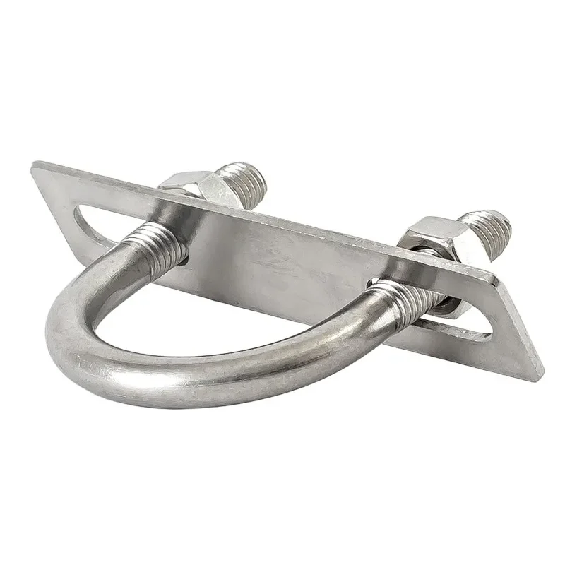 U Bolt M6 M8 304 Stainless Steel Fillet U-clip With Baffle Nut Combination U-shaped Buckle Bolt U-shaped Screw U Pipe Clamp