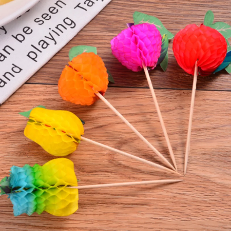 20/50PCS Coconut Tree Watermelon Paper Umbrella Cocktail Parasols Drink Fruit Picks Cake Topper Birthday Party DIY Home Supplies