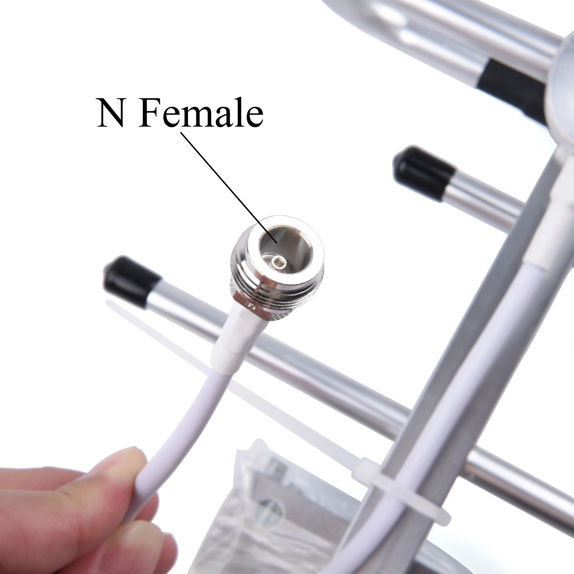 Outdoor 2G/3G/4G LTE Yagi Antenna 10dBi 698-2700MHz N Female with RG58 Coaxial Cable for Wireless Devices