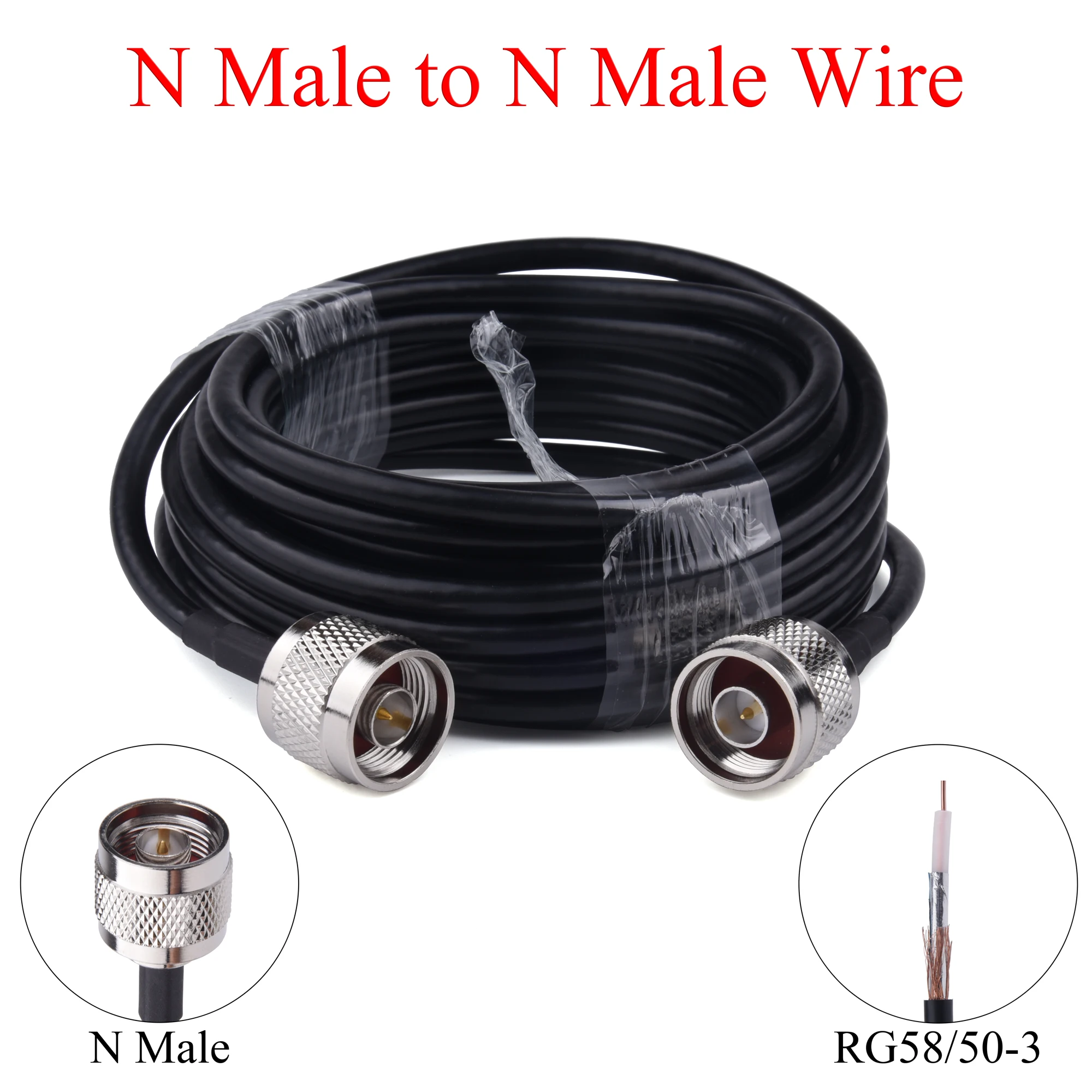 Outdoor 2G/3G/4G LTE Yagi Antenna 10dBi 698-2700MHz N Female with RG58 Coaxial Cable for Wireless Devices