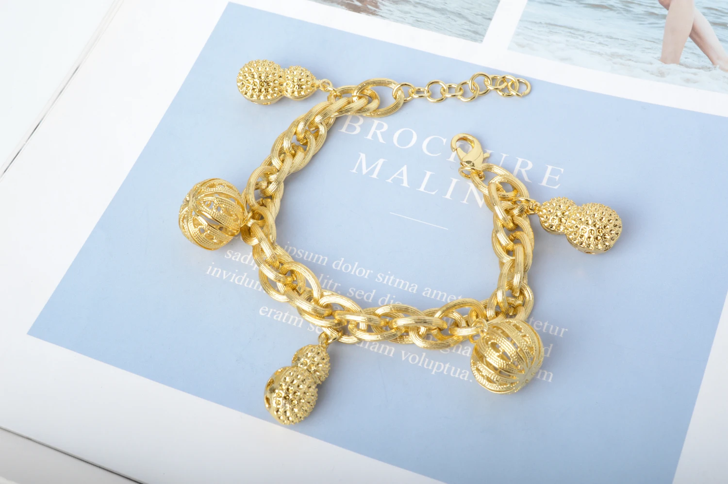 Sunny Jewelry Fashion Cute Charm Bracelets Pumpkin Gourd For Women Hand Chains Link Chain High Quality For Engagement Gift