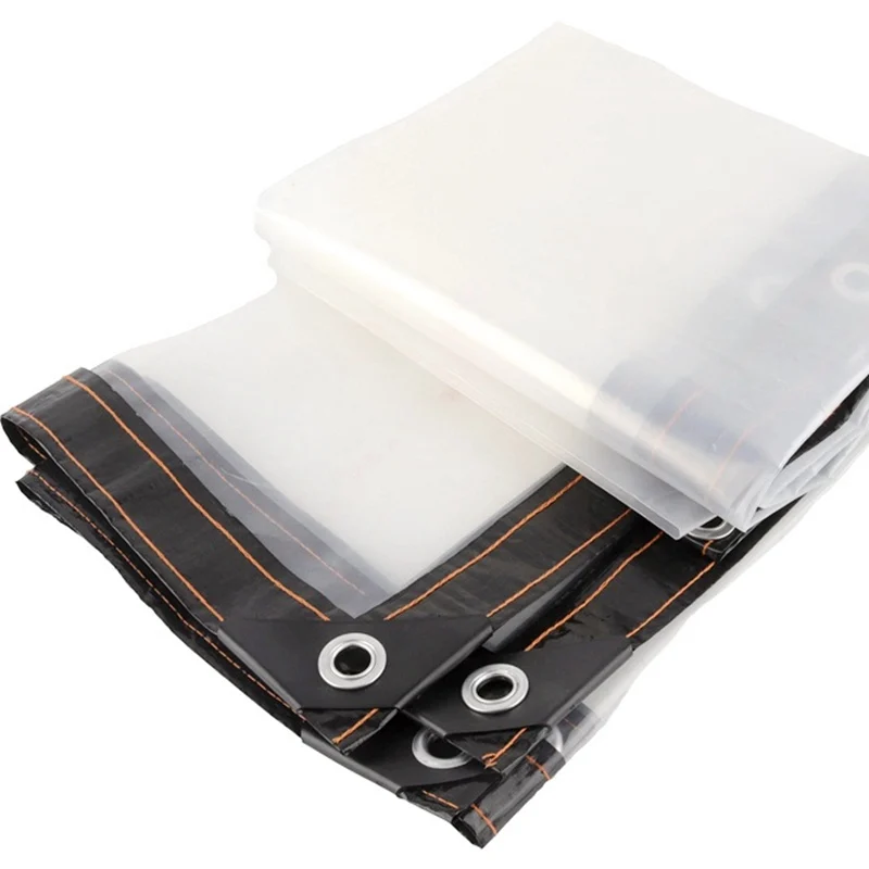 0.1mm Transparent  PE Film Rainproof Tarpaulin Balcony Plants Keep Warm Garden Furniture Pergola Rain Cover Canopy Awnings