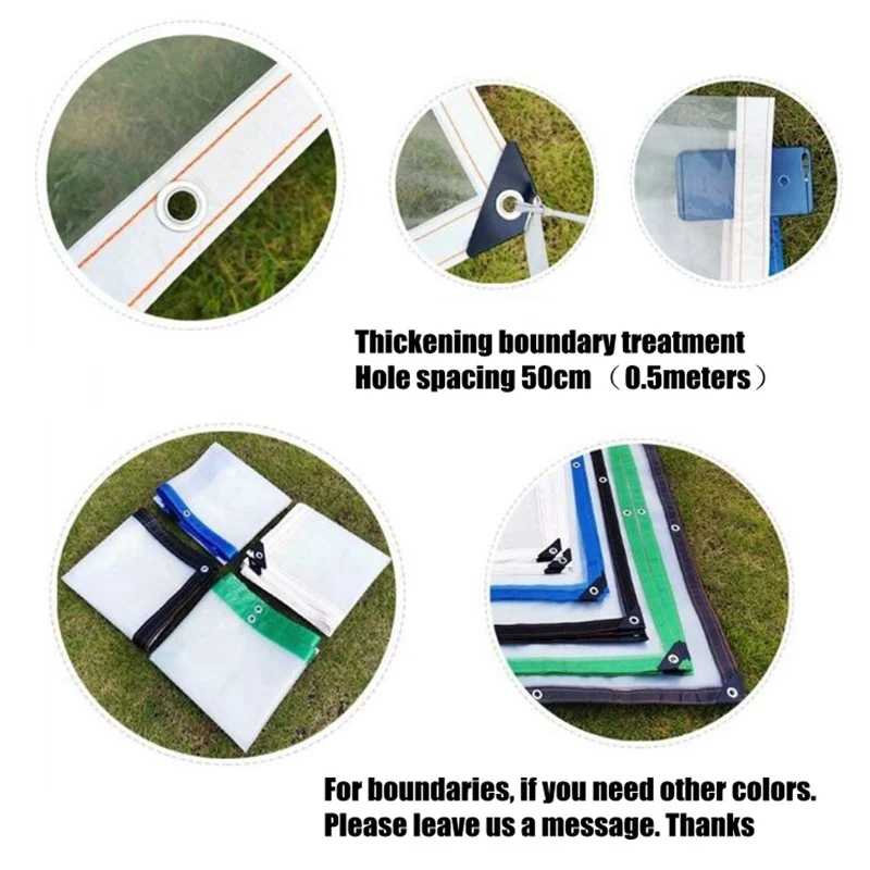0.1mm Transparent  PE Film Rainproof Tarpaulin Balcony Plants Keep Warm Garden Furniture Pergola Rain Cover Canopy Awnings