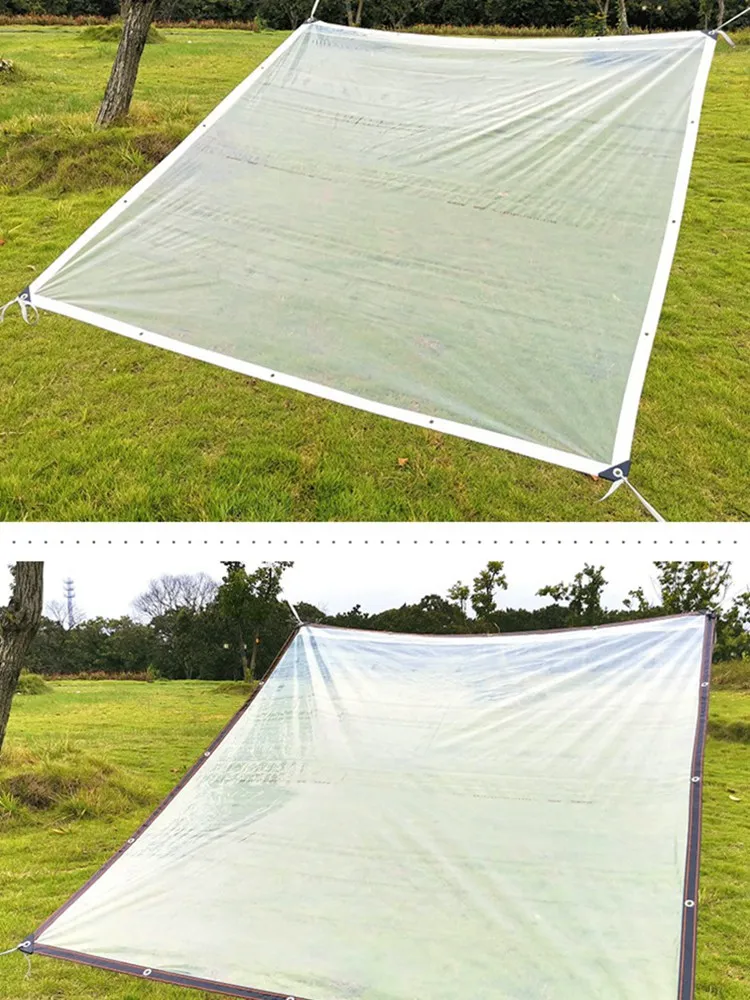 0.1mm Transparent  PE Film Rainproof Tarpaulin Balcony Plants Keep Warm Garden Furniture Pergola Rain Cover Canopy Awnings