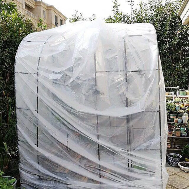 0.1mm Transparent  PE Film Rainproof Tarpaulin Balcony Plants Keep Warm Garden Furniture Pergola Rain Cover Canopy Awnings