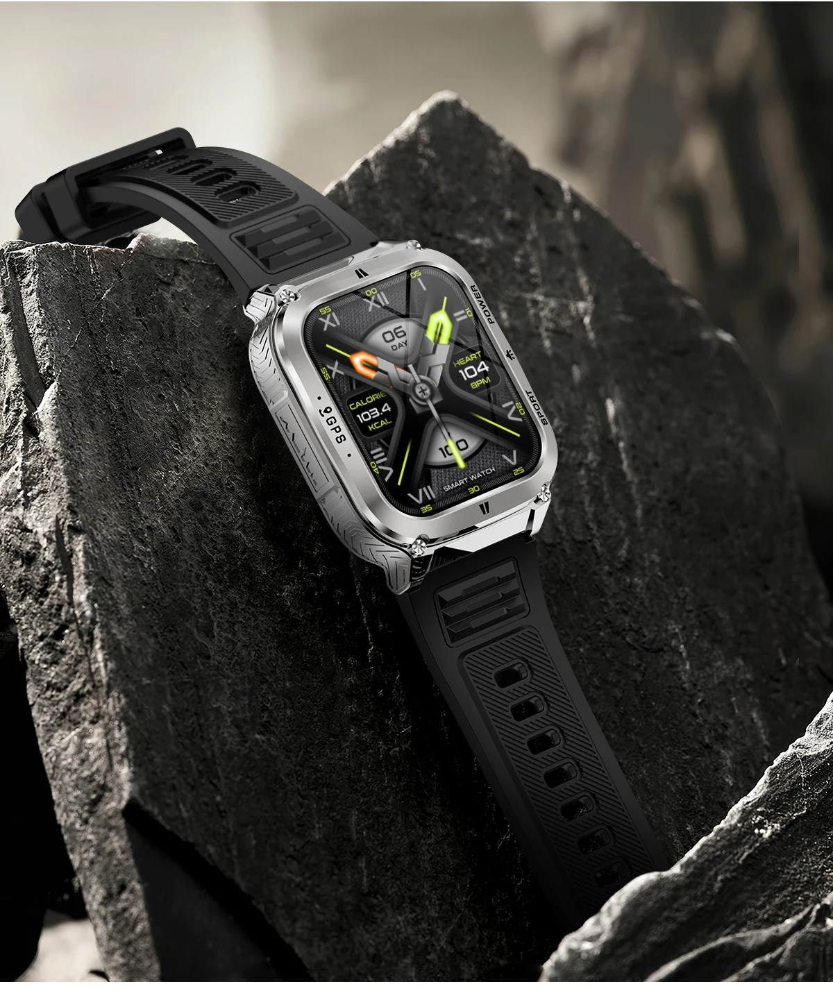 Smart Watch Men Women 1.83" AMOLED Screen 1000mAh Bluetooth Call Sports Fitness Bracelet IP68 Waterproof Smartwatch For Android
