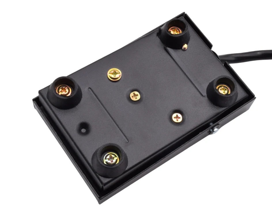 1pc TFS-1 Metal Non-slip Momentary Electric Power Foot Pedal Switch 220V AC 10A Waterproof SPDT Black On Off 1NO1NC Footswitch