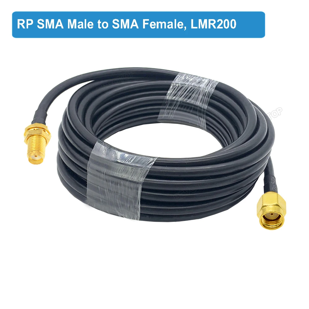 BEVOTOP LMR200 Cable SMA Male to SMA Male Plug 50-3 50ohm Low Loss RF Coaxial Cable Adapter WiFi Antenna Extension Cord Pigtail
