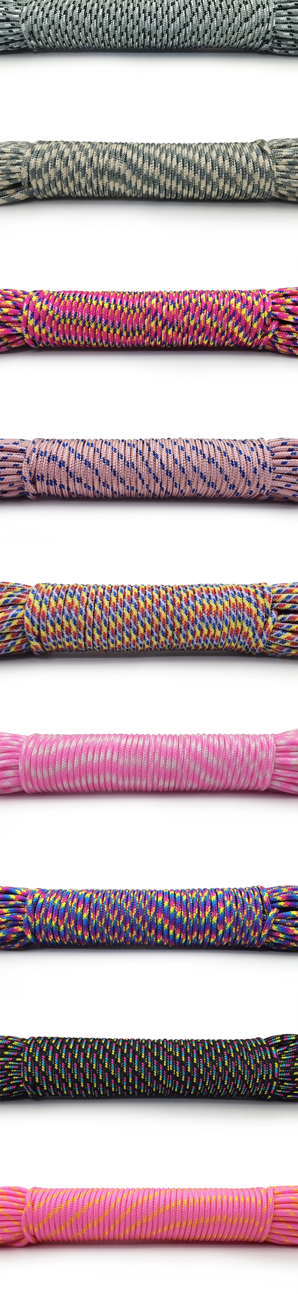 100meters 328ft Paracord 3mm One Stand Cores Paracord for Survival Parachute Cord Lanyard Camping Climbing Camping Rope Hiking