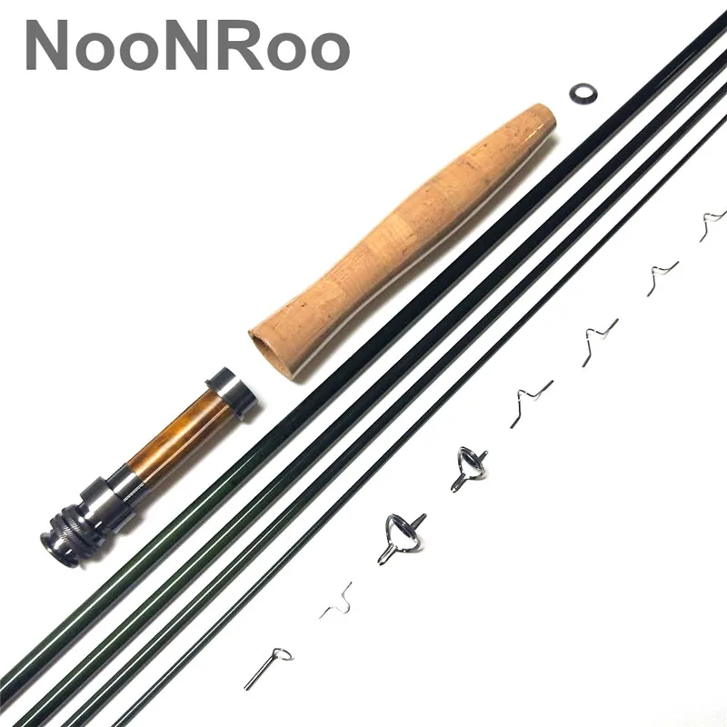 NooNRoo-DIY Fly Fishing Rod Kit, Cambo Kit, Very Good FasAction, Fly Blank, A Grade Cork Grip, Combo, IM8, 9ft, 3 WT, 5 Wt, 6wt