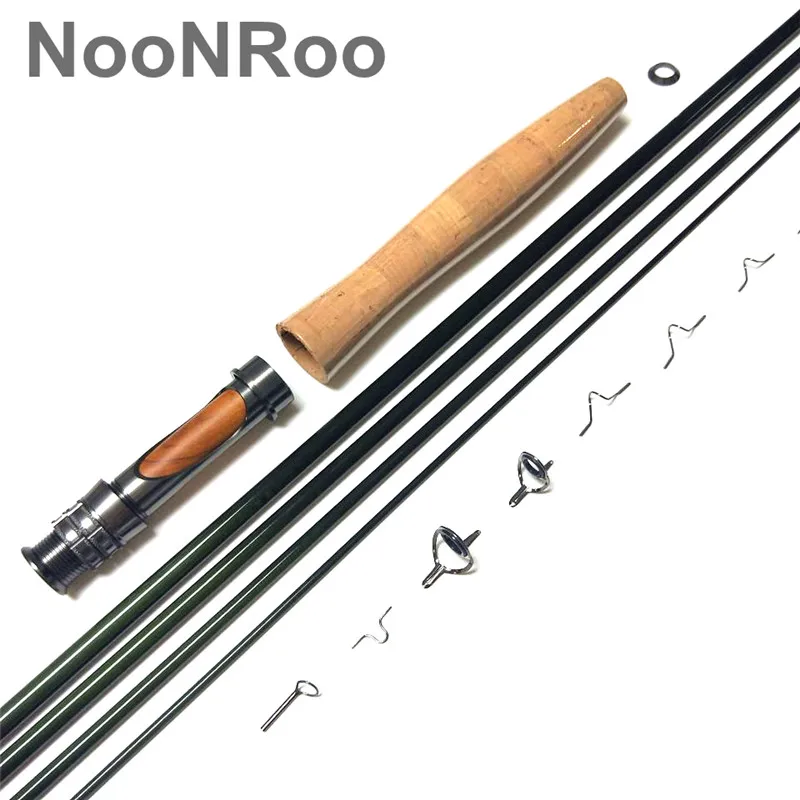 NooNRoo-DIY Fly Fishing Rod Kit, Cambo Kit, Very Good FasAction, Fly Blank, A Grade Cork Grip, Combo, IM8, 9ft, 3 WT, 5 Wt, 6wt